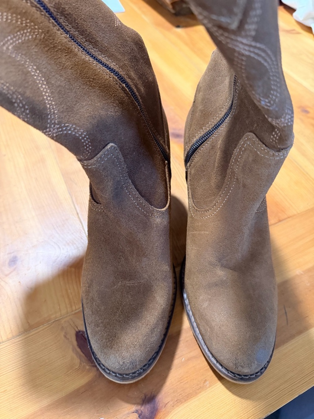 Women’s Brown Suede Western Boots - Classic Style